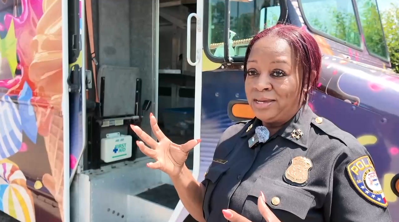 Inkster police force includes an ice cream truck that delivers free, cool treats on hot days