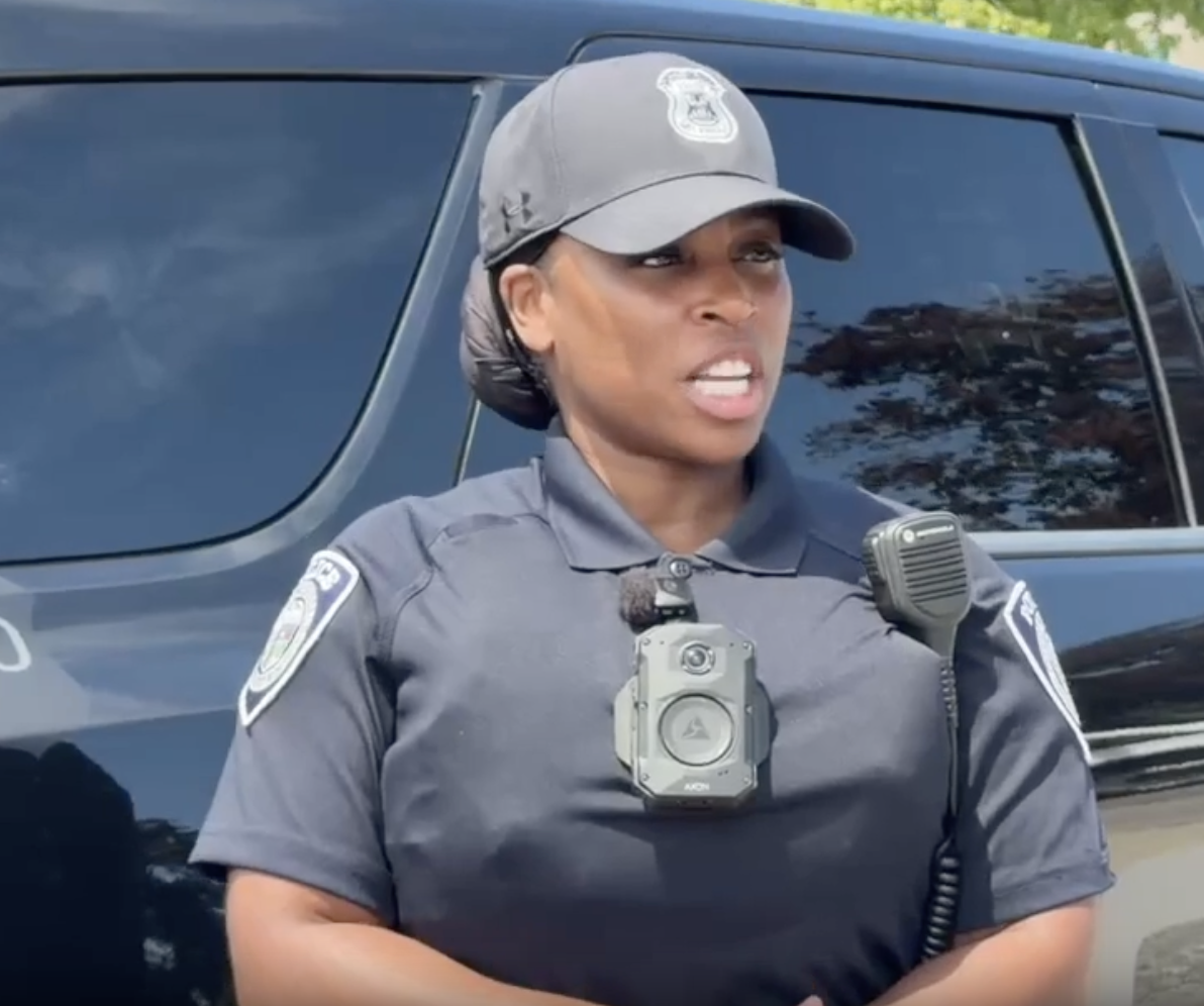 Melvindale police hand out free helmets to young e-bike riders to prevent accidents before they happen