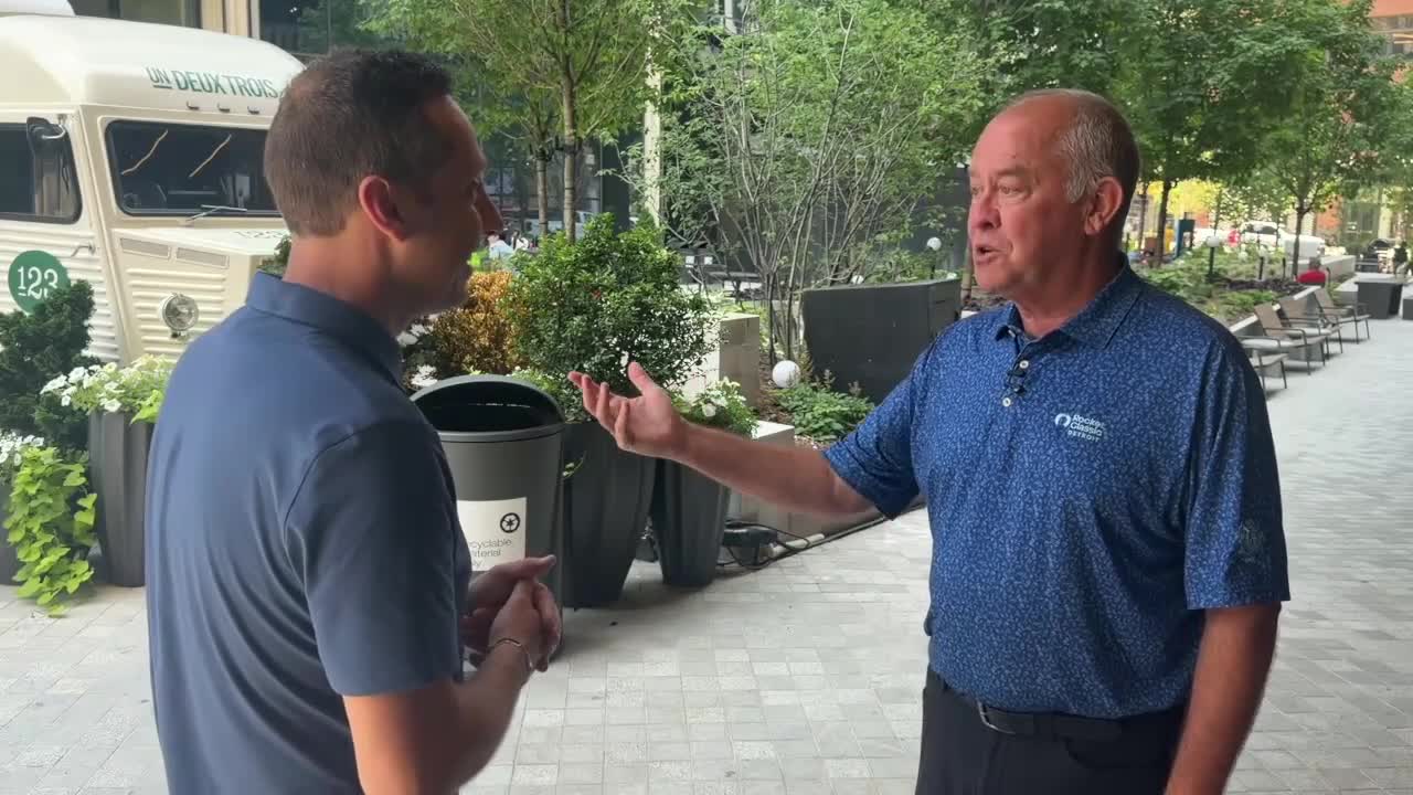 Work underway for Rocket Classic's 'Par 3 in the D,' a rooftop golf challenge in Downtown Detroit