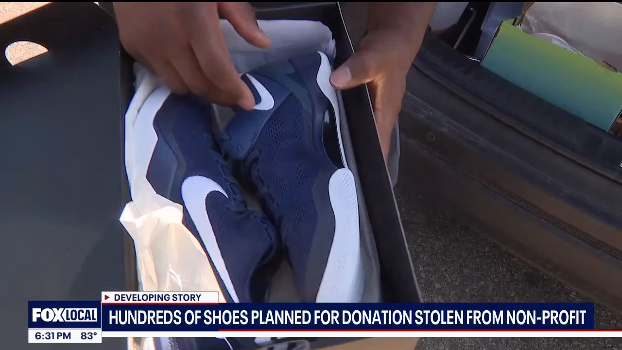 More than 400 pairs of donated basketball shoes were stolen after about 900 pairs were delivered for Northwest Goldberg Cares' annual HOOPFEST giveaway