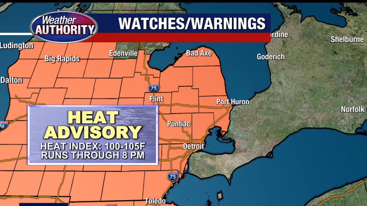 Heat advisory continues in Michigan