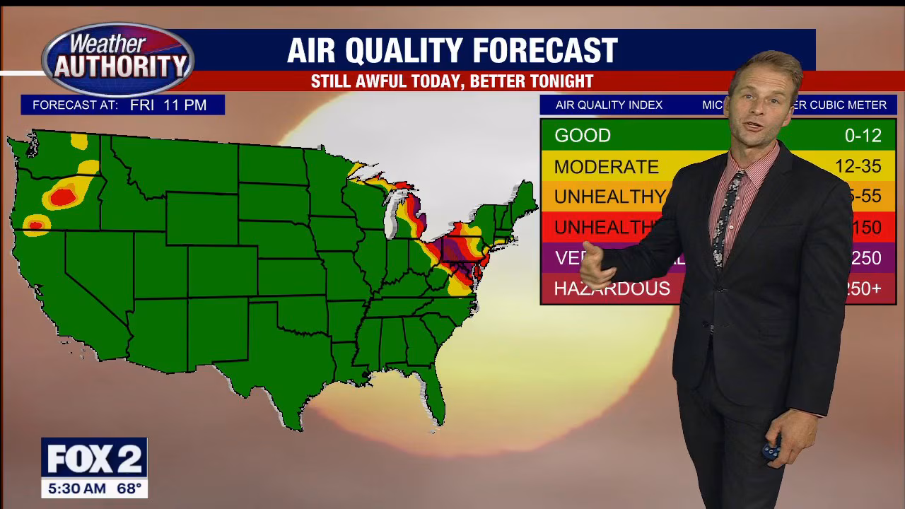 Air Quality conditions to slowly improve Friday