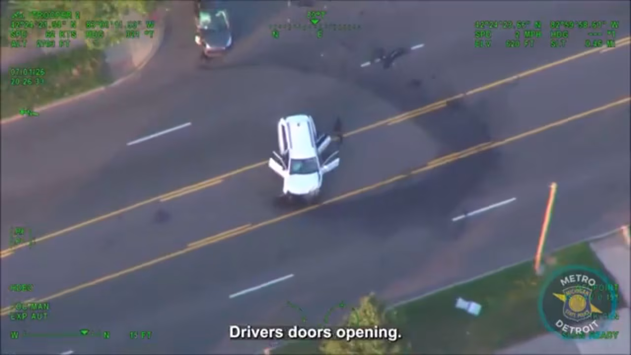 State police helicopter video of stolen ATV chase, carjacking attempt